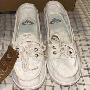 Roxy White Perforated Sneakers